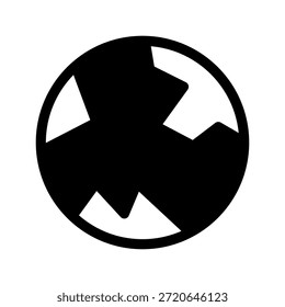 Ilustração de design de símbolo de vetor de ícone da Terra