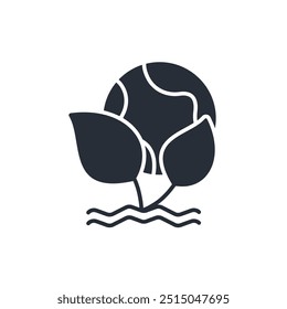 earth icon. vector.Editable stroke.linear style sign for use web design,logo.Symbol illustration.