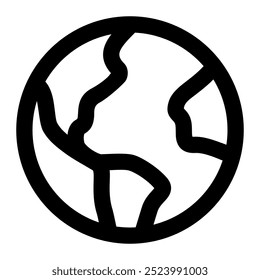 Earth icon. earth, world, globe, planet, global, world map. Vector icon illustration
