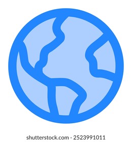 Earth icon. earth, world, globe, planet, global, world map. Vector icon illustration