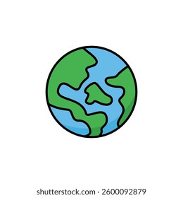 earth icon world globe vector design template