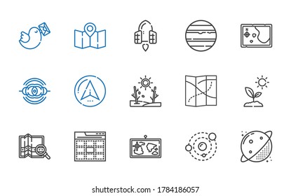 Earth Icons Set Collection Earth Planet Stock Vector (royalty Free 