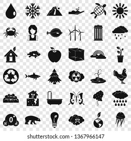 Earth icons set. Simple style of 36 earth vector icons for web for any design