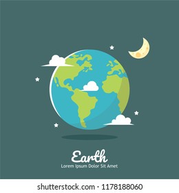 Earth Illustration In Space