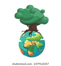 Earth illustration Vector concepts for graphic and web design, business presentation, marketing and print material