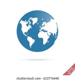 Earth  Illustration vector. World map globe