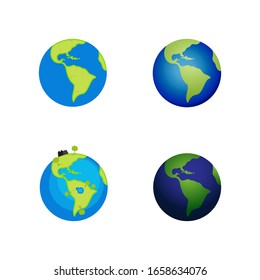 earth illustrations, a collection of earth illustrations with isolated background