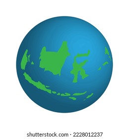 
earth illustrator only indonesian island
