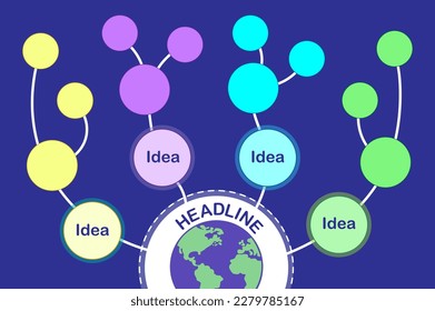 Earth Infographic Mind Map Vector