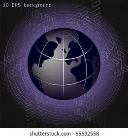 Earth and information atmosphere. Abstract 10 EPS background.
