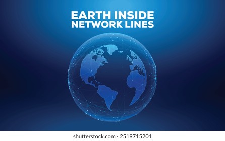 EPS vetorial de linhas da rede interna da Terra