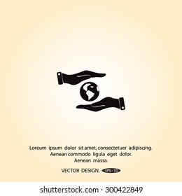 Earth insurance web icon.