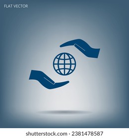 Icono de la web de seguros de la Tierra. diseño vectorial