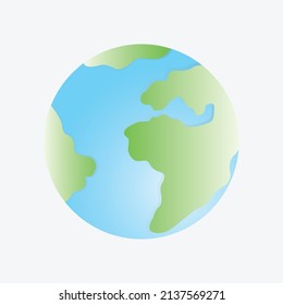 Earth isolate on a neutral background.