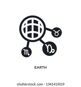 earth isolated icon. simple element illustration from zodiac concept icons. earth editable logo sign symbol design on white background. can be use for web and mobile