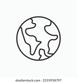 Earth isolated icon. vector illustration.