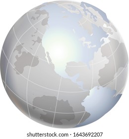 earth isolated on white background. illustration vector