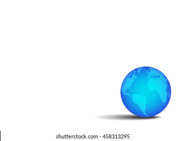 The earth isolated on white background vector illustration 