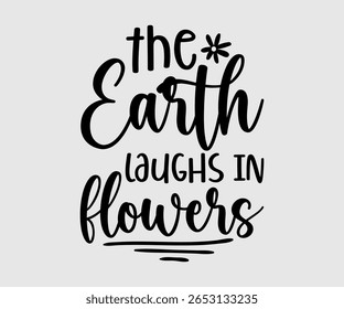 A Terra ri em flores, projeto primavera feliz Eps, primavera Eps Cut File, Camisa Hoppy t, Coelhinho e primavera Eps, Ovo para crianças, Corte Arquivo Cricut
