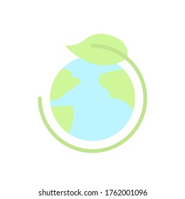 Earth, leaf icon. Simple color vector elements of mother earth day icons for ui and ux, website or mobile application