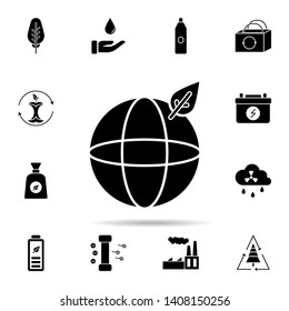 Earth, leaf icon. Universal set of ecology for website design and development, app development