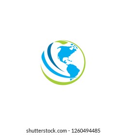 earth LEAF LOGO eco vector