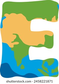 Elemento de Vector de alfabeto de letra terrestre