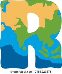 Earth Letter Alphabet Vector Element