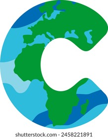 Elemento de Vector de alfabeto de letra terrestre