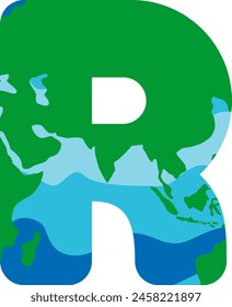 Elemento de Vector de alfabeto de letra terrestre