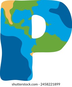 Earth Letter Alphabet Vector Element
