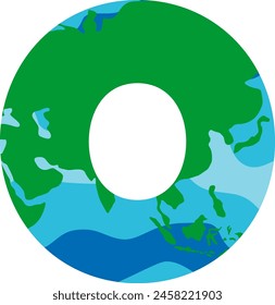 Elemento de Vector de alfabeto de letra terrestre