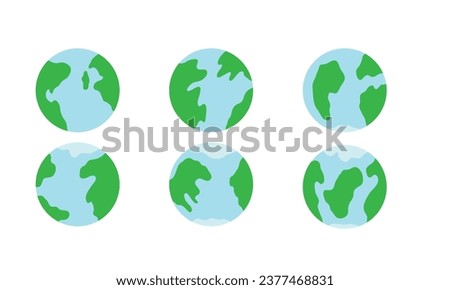 Earth Like Planets Hand Drawn Set. Space and cosmic bodies concept vector