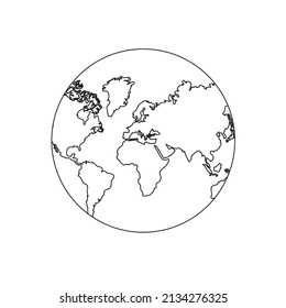 Earth line continues drawing with hands on white background. Vector illustrations for banners