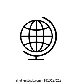 Earth line icon. Design template vector