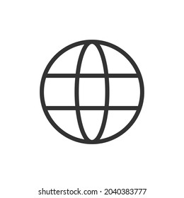 Earth line icon in trendy style. Stroke vector pictogram isolated on a white background. Earth premium outline icons.