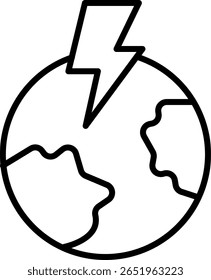 Design do vetor do ícone da linha da terra