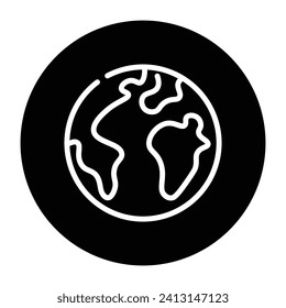 Earth line icon. vector illustration.