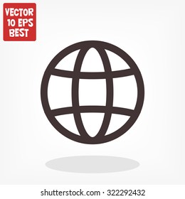 earth  line vector icon