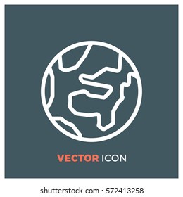earth line vector icon