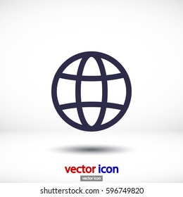 earth  line vector icon