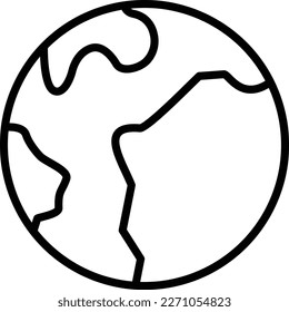 Diseño de iconos de vectores de línea terrestre