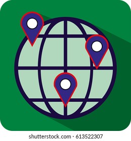 Earth location icon