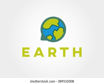 Earth logo. Communication logo.