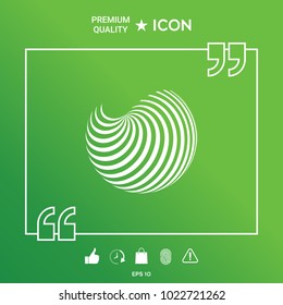 Earth logo design with elegant stripes