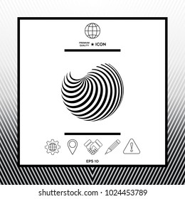 Earth logo design with elegant stripes