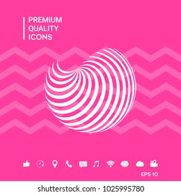 Earth logo design with elegant stripes
