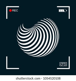 Earth logo design with elegant stripes