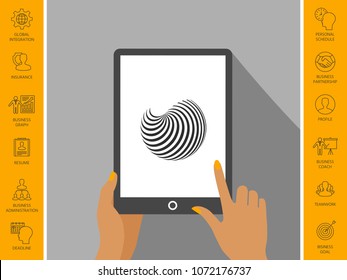 Earth logo design with elegant stripes