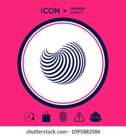 Earth logo design with elegant stripes